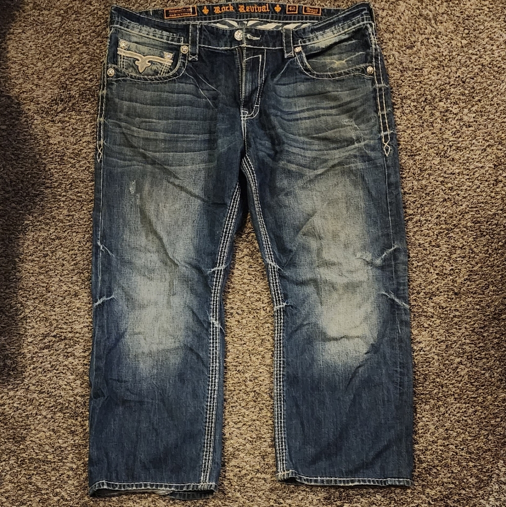 Mens Rock revival jeans